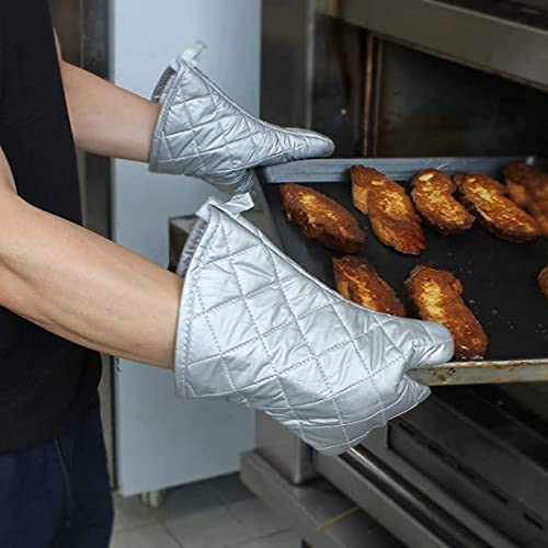 Imported Silver Microwave Oven Glove Set
