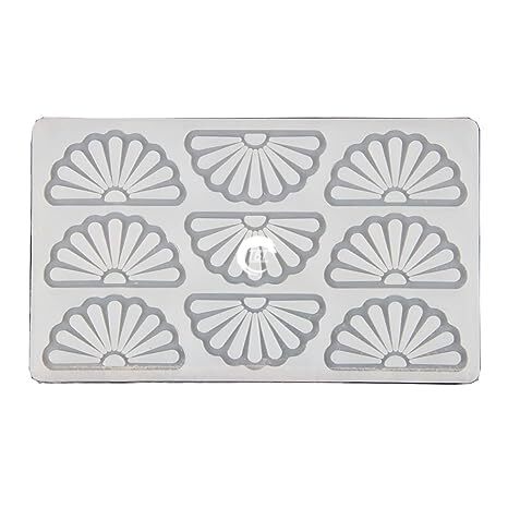 9 Cavity Fan Silicone Garnishing Chocolate Sheet Mold