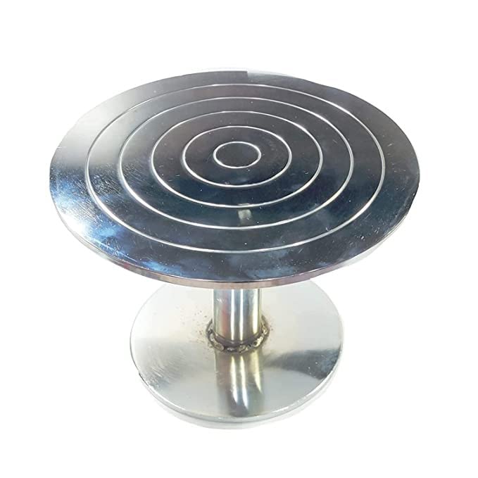 Premium Heavy Stainless Steel 360° Rotating Cake Turntable 12 Inch