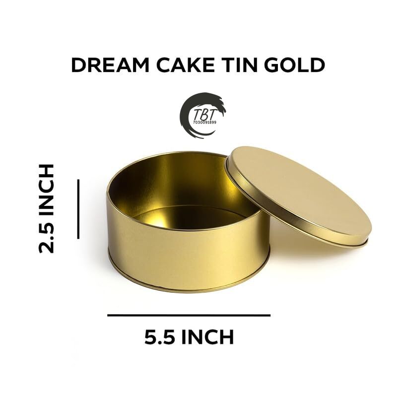 Golden Dream Cake Tin 5.5x2.5 Inch