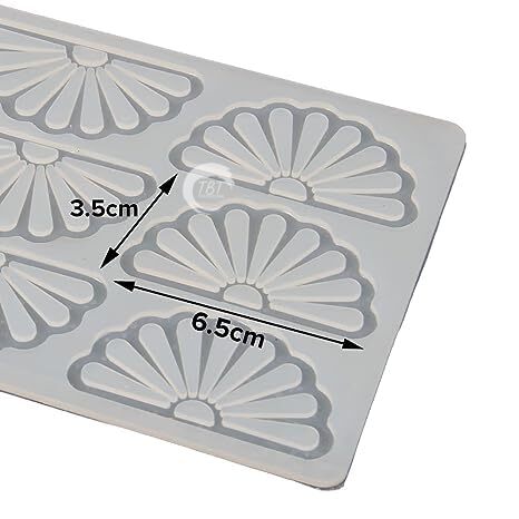 9 Cavity Fan Silicone Garnishing Chocolate Sheet Mold