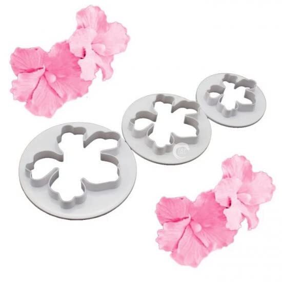 3 Pcs Hawaiian Flower Fondant Cutter