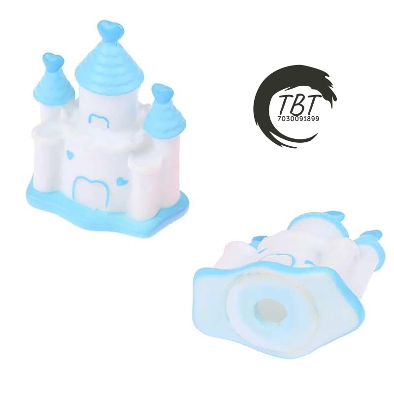 Pink Blue 3D Princess Castle Cake Toy Topper - 1 Piece