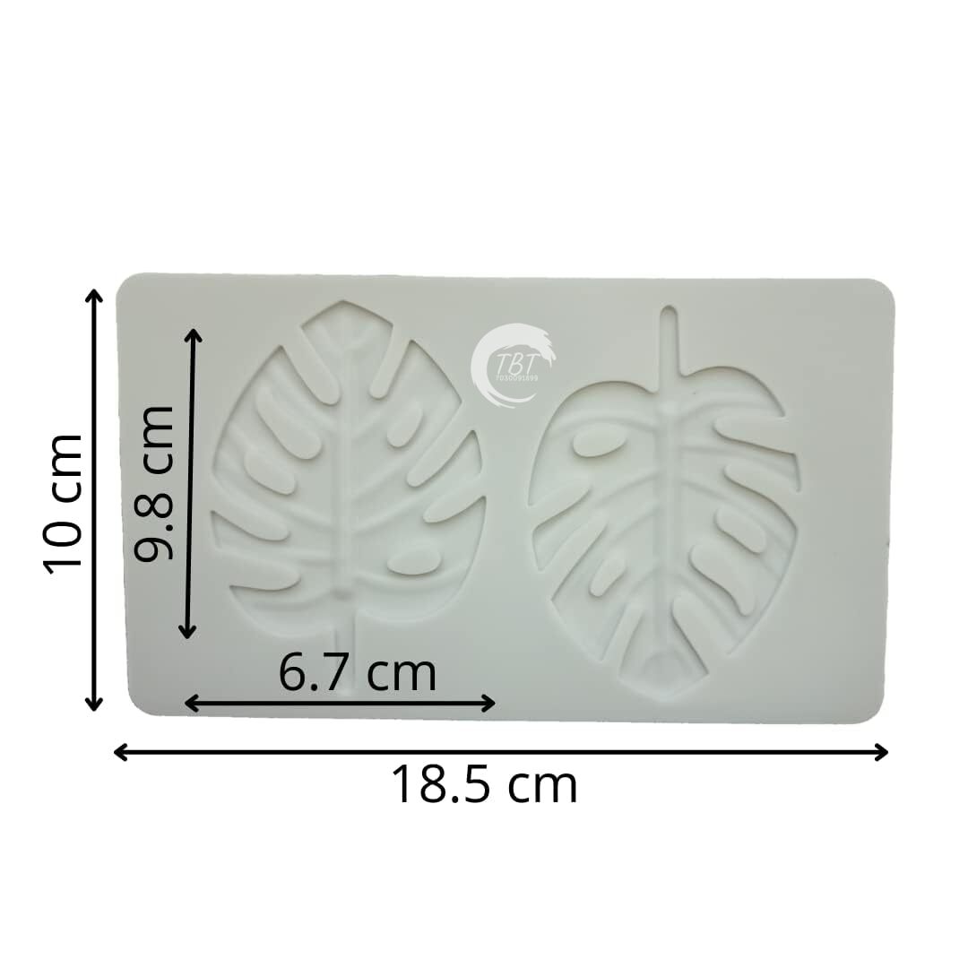 2 Cavities Tropical Leaf Silicone Fondant Mold