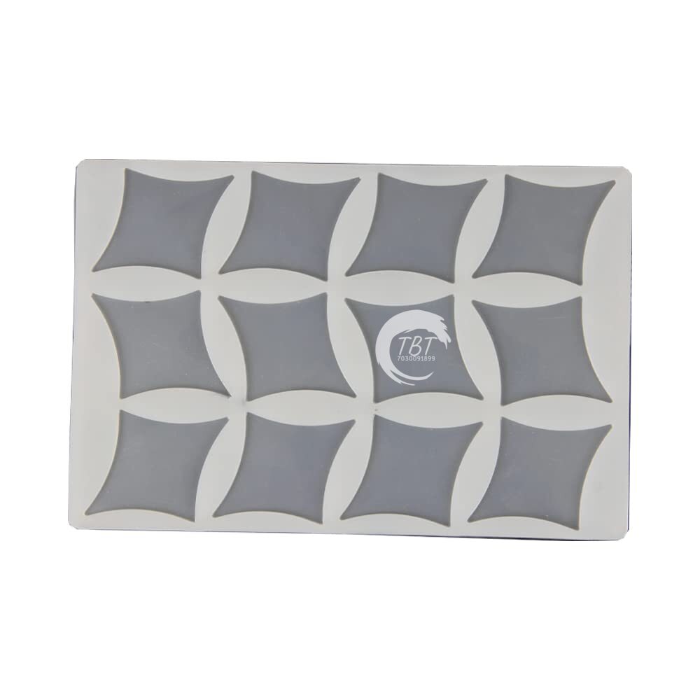 Square Diamond Shape Silicone Chocolate Garnishing Sheet Mold