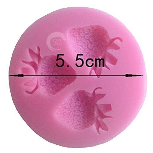 3 Cavity Strawberry Silicone Fondant Mold