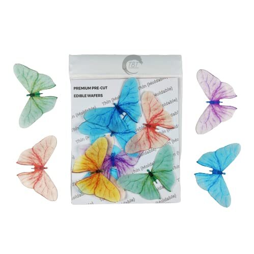 Pastel Color Big Size Edible Pre-Cut Butterfly Wafer Paper