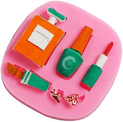 Perfume Nail Polish Lipstick High Heel Silicone Fondant Mold