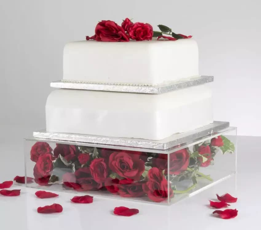 Square Tire Cake Spacer 6″ X 4″ Acrylic Clear Cake Display Spacer
