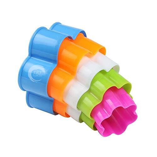5 Pcs Flower Shape Plastic Cookie Cutter
