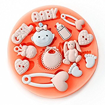 Boy Baby Shower Silicone Fondant Mold