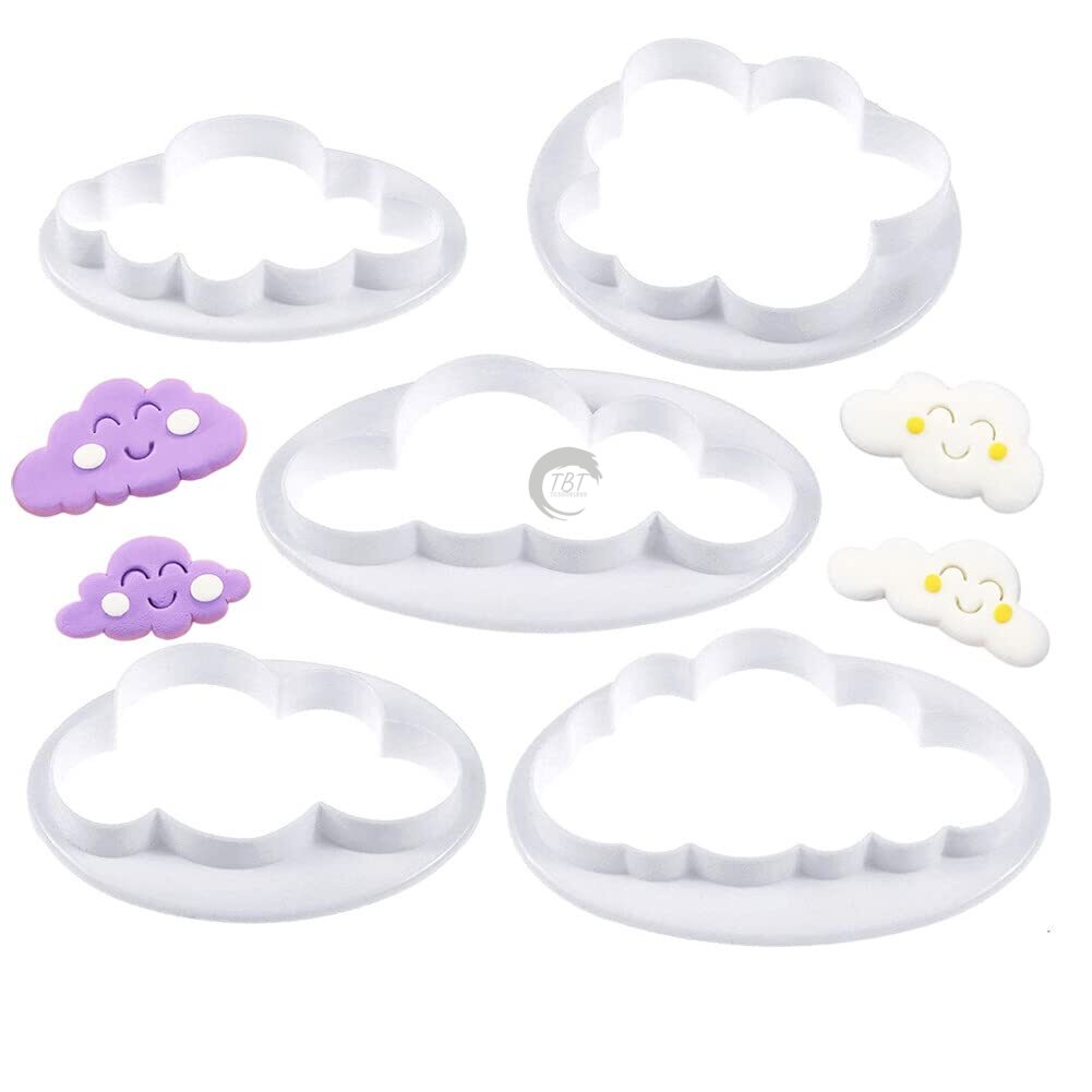 5Pcs Different Fluffy Cloud Cutters