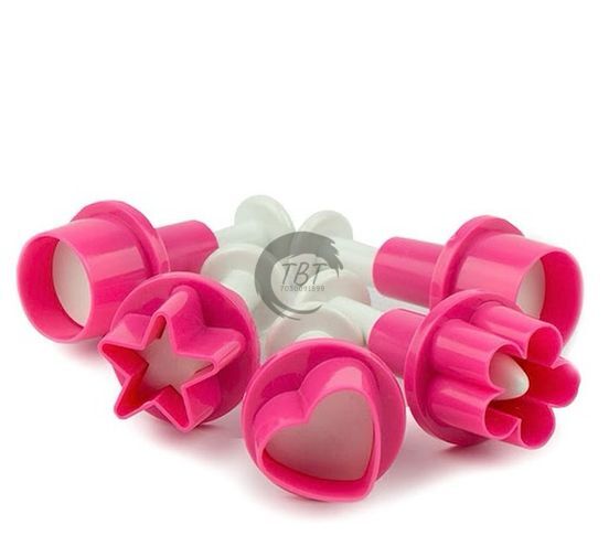 5 Different Shapes Fondant Plunger Cutter