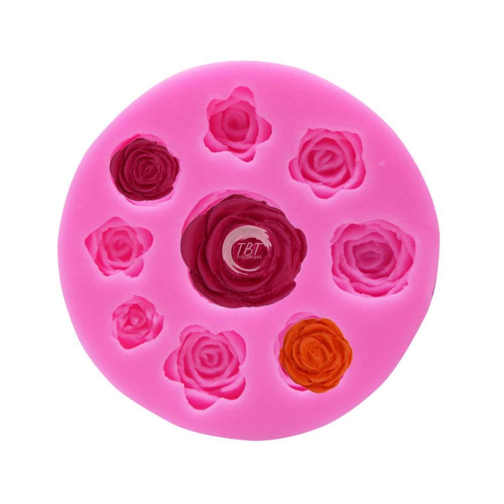 9 Cavity Rose Silicone Fondant Mold