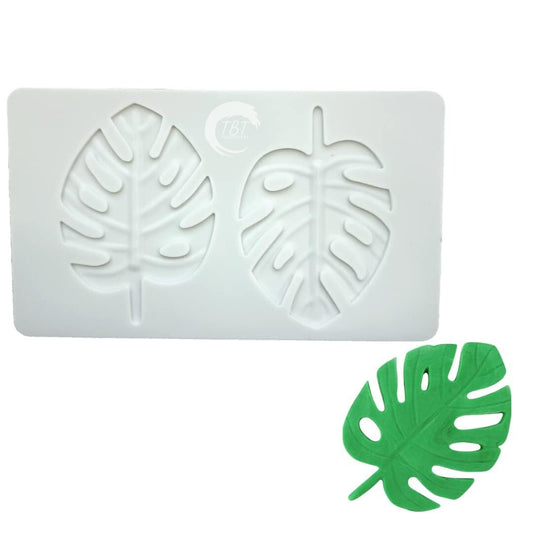2 Cavities Tropical Leaf Silicone Fondant Mold