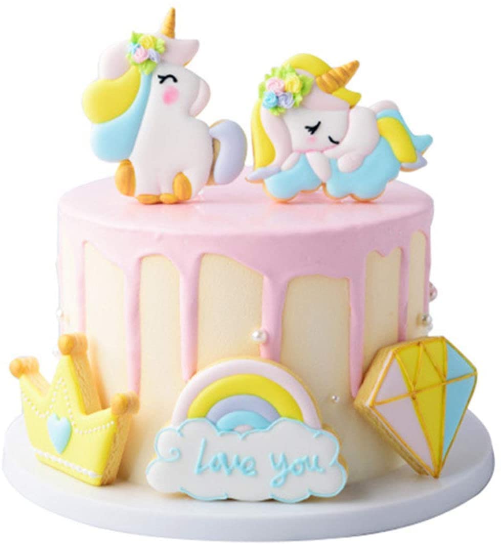 8 Pcs Multiple Unicorns Fondant And Cookie Cutter