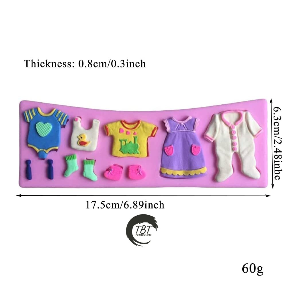 Baby Clothes Silicone Fondant Mold
