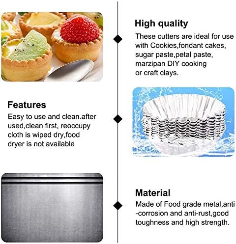 Aluminium Tart Cupcake jelly Mold (6cm x 6cm x 2.5ht)