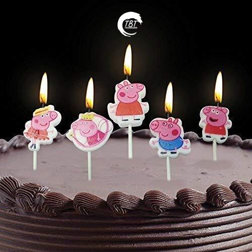 Peppa Pig Theme Happy Birthday Cake Candle