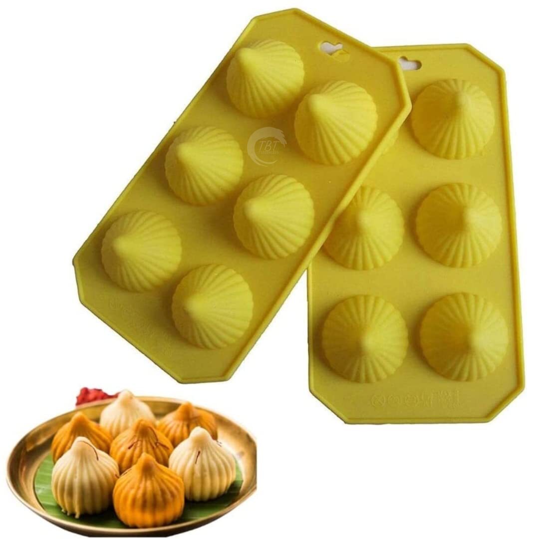 6 Cavity Silicone Modak Shape Chocolate Mold