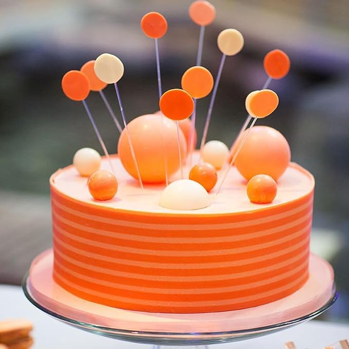 20Pcs Orange Faux Ball Cake Decoration