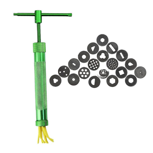 Stainlesss Steel Metal Clay Extruder with 20 Discs