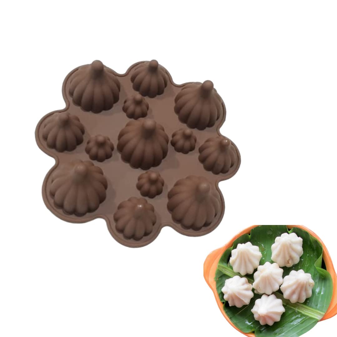 13 Cavity Big & Small Silicone Modak Shape Chocolate Mold