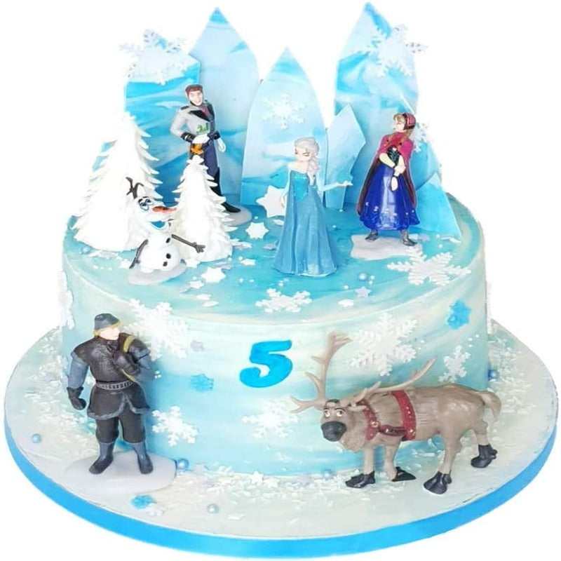 Frozen Toy Cake Decoration Topper Set { Set Of 6 Piece }