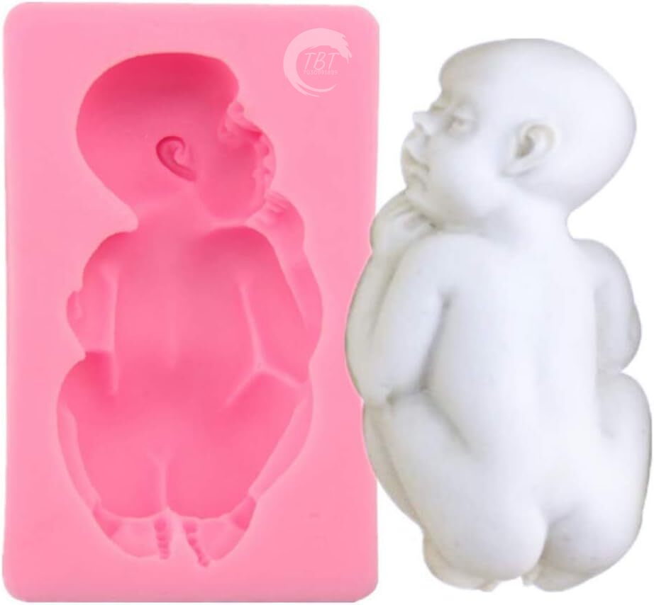 Big Size Sleeping Baby Silicone Fondant Mold