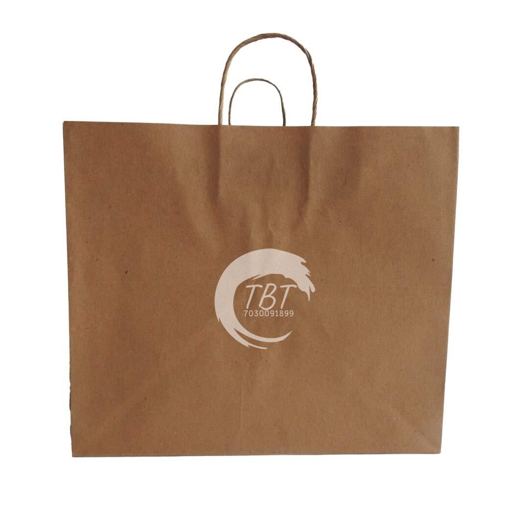 Half Kg Cake Paper Carry Bag With Handle ( Pack Of 25Pcs )