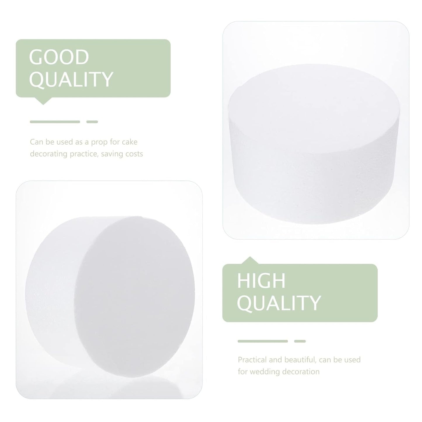 Round Cake Dummy 10x4 Inch