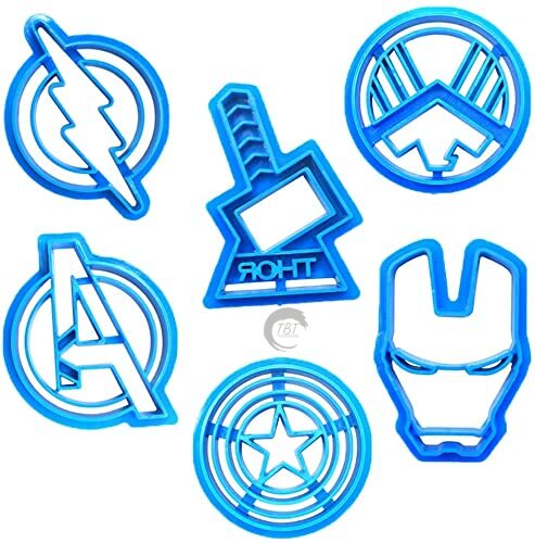 6 Pcs Avengers Theme Cookie And Fondant Cutter