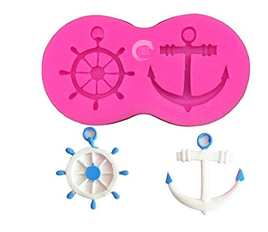 Ship Wheel Anchor Silicone Fondant Mold