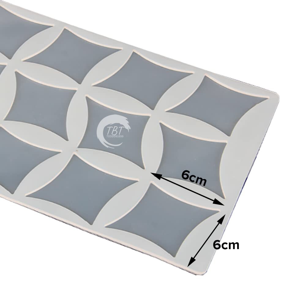 Square Diamond Shape Silicone Chocolate Garnishing Sheet Mold
