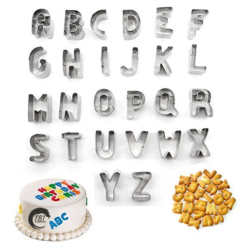 Stainless Steel Alphabet Cookie And Fondant Cutter