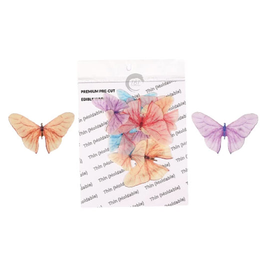 Pastel Color Medium Size Edible Pre-Cut Butterfly Wafer Paper
