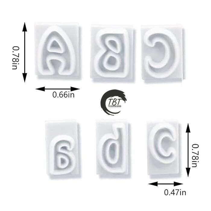 64 Pcs Anthony Mini Plastic Alphabet Fondant Letter Cutter