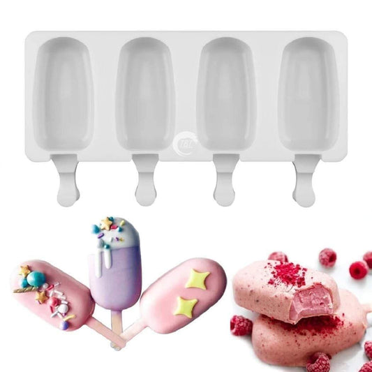 4 Cavity Big Size Silicone Cakesicle Mold
