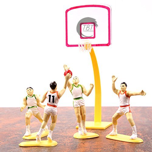 Basketball Team Sport Game Cake Decoration Toy Set