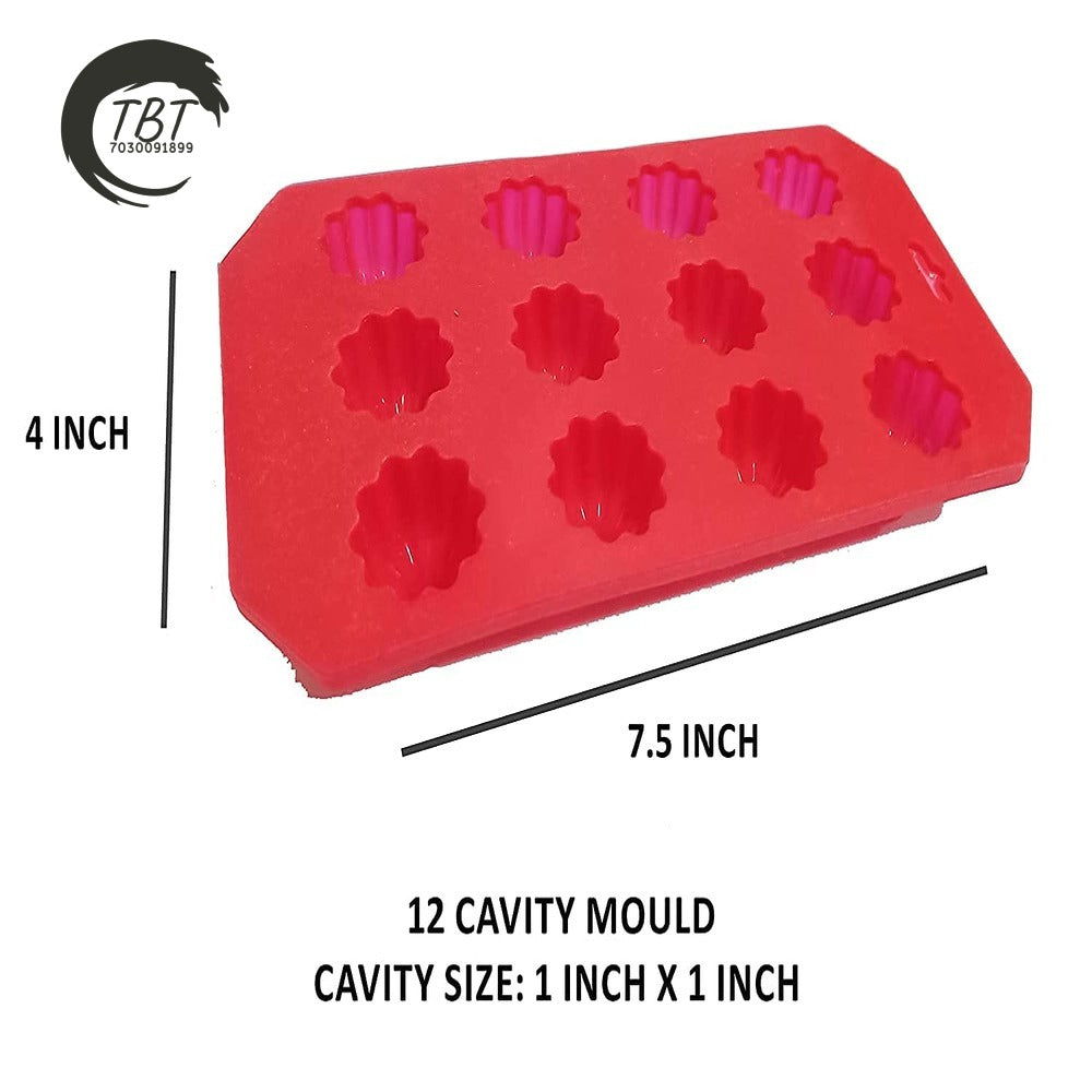 12 Cavity Silicone Modak Shape Chocolate Mold