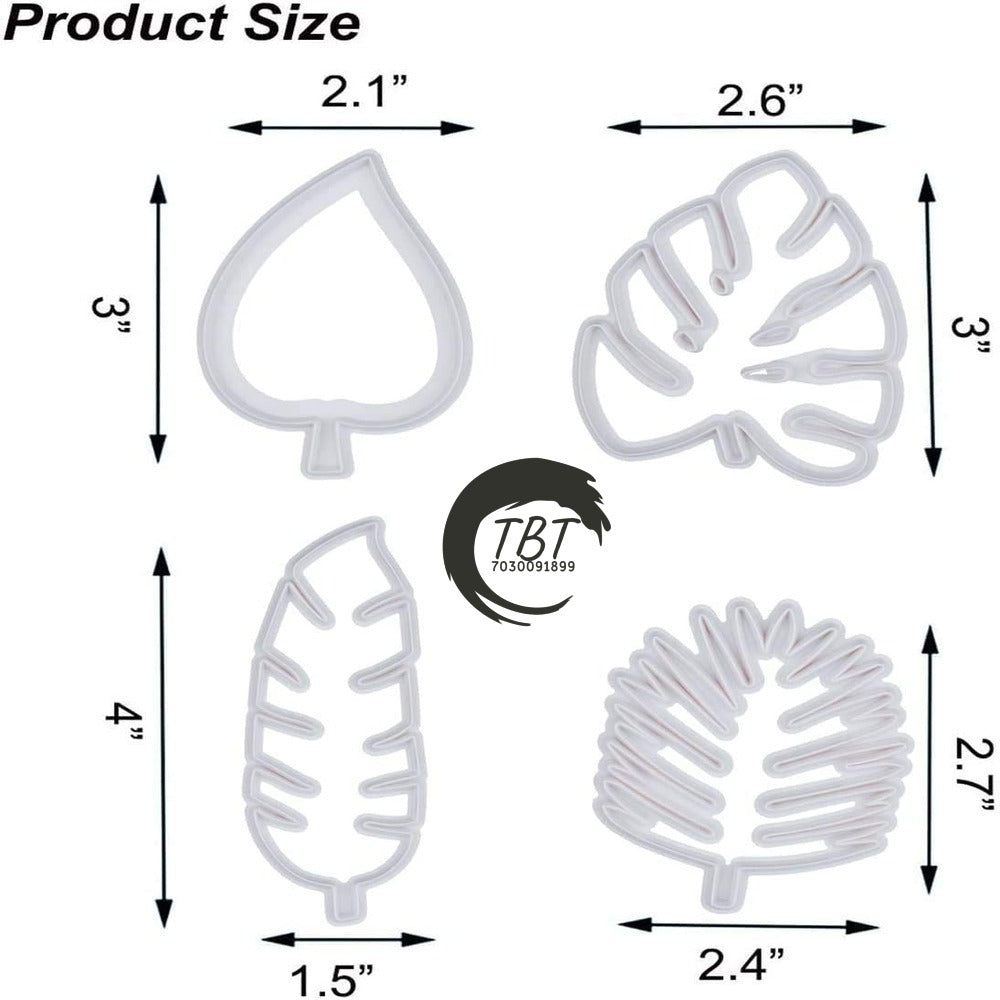 Tropical Leaf Cookie And Fondant Cutter Set