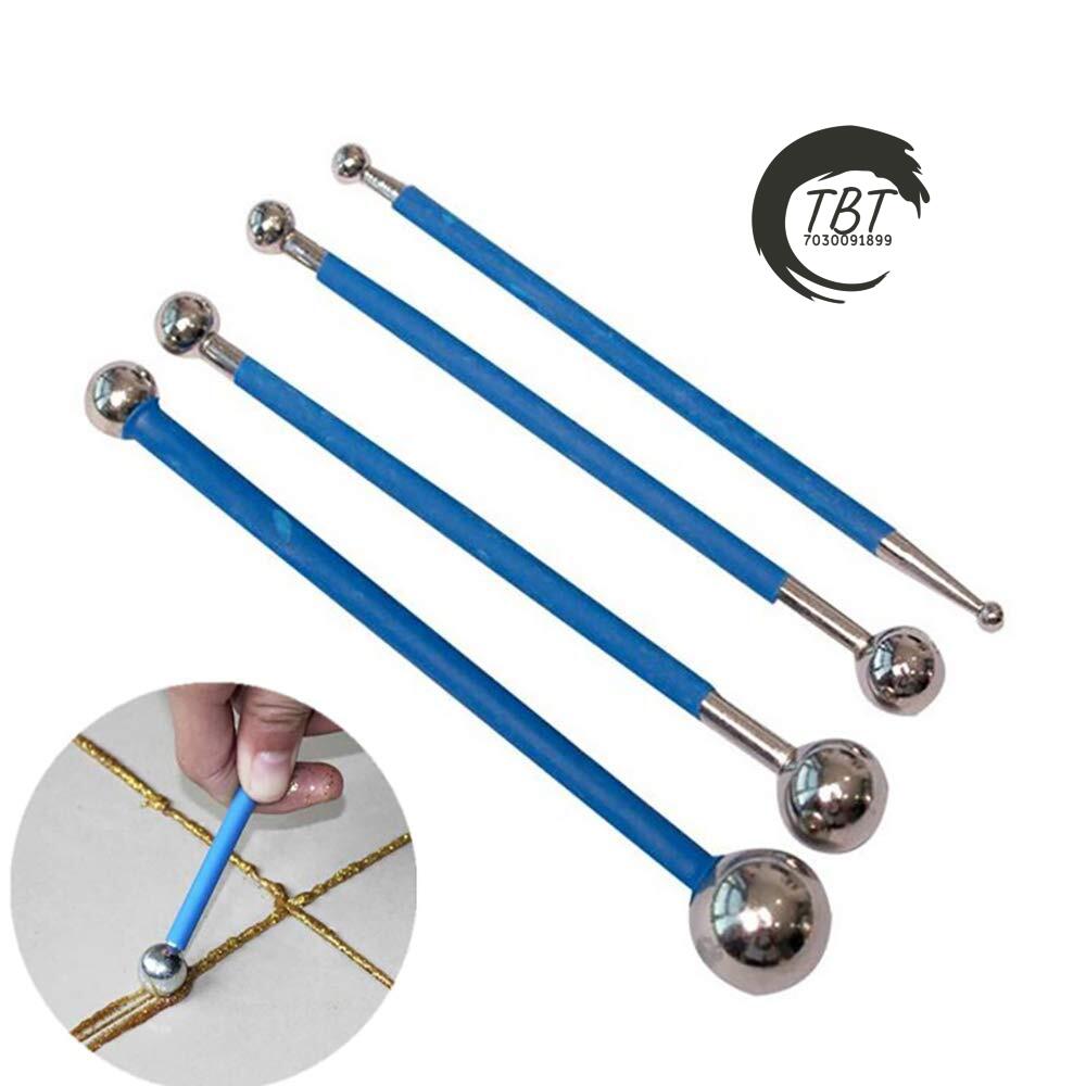 4 Pcs Modelling Ball for Fondant Cake Flower Decorating Tools