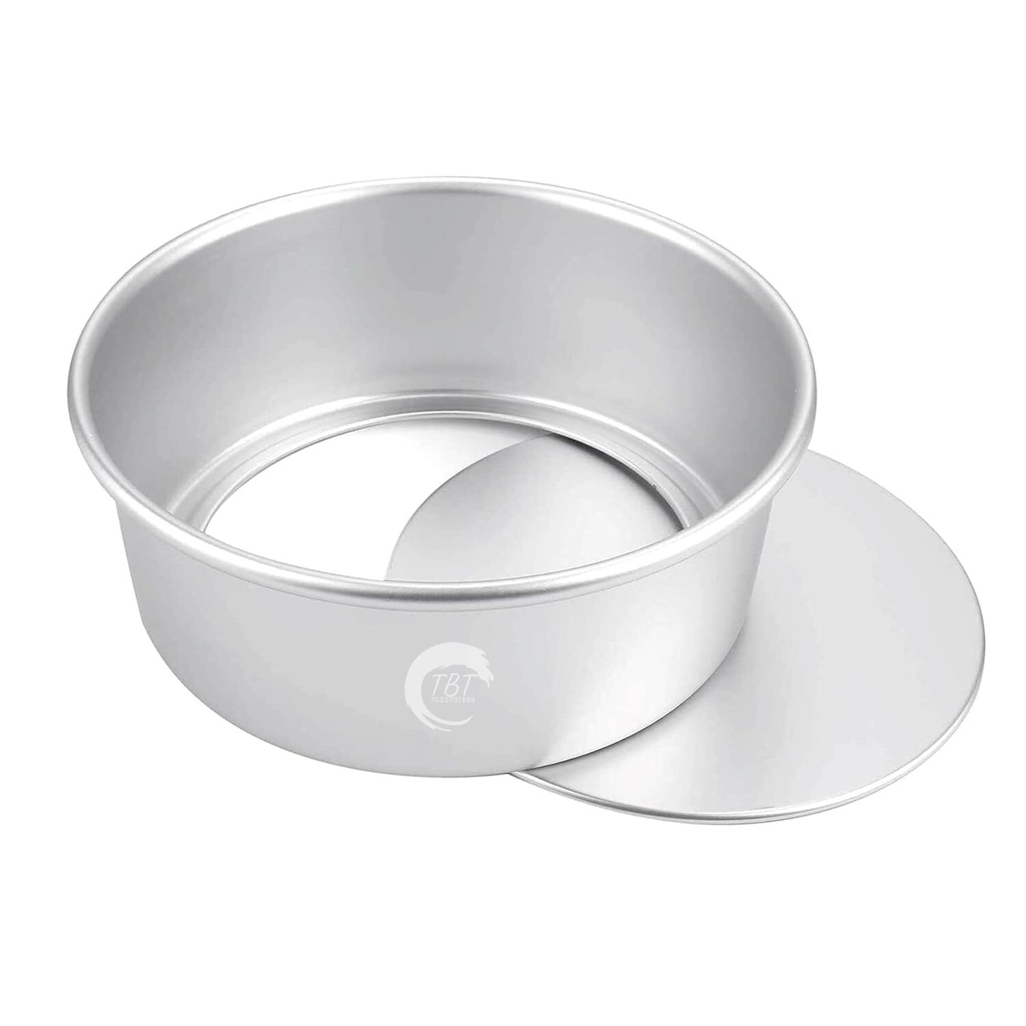 Aluminium Loose Bottom Round Cake Mold Cake Tin - 7X2.5 Inch