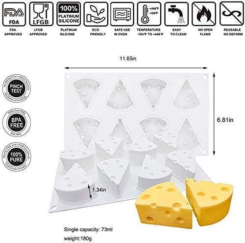 Cheese Shape 3D Silicone Cake Baking Mold