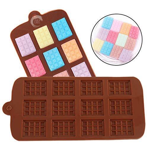 12 Cavity Silicone Break Apart Chocolate Mini Bar Mold