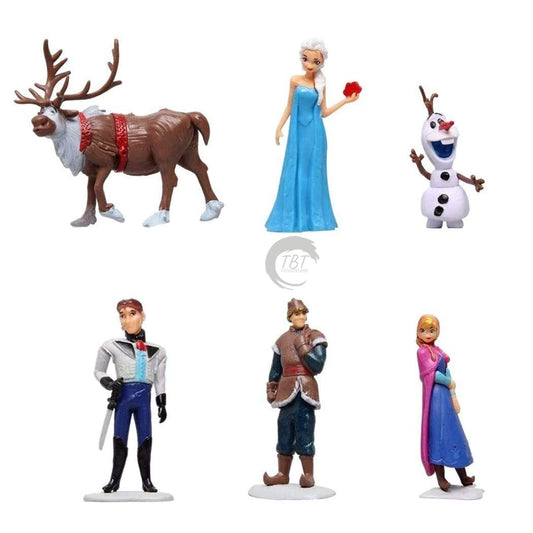 Frozen Toy Cake Decoration Topper Set { Set Of 6 Piece }