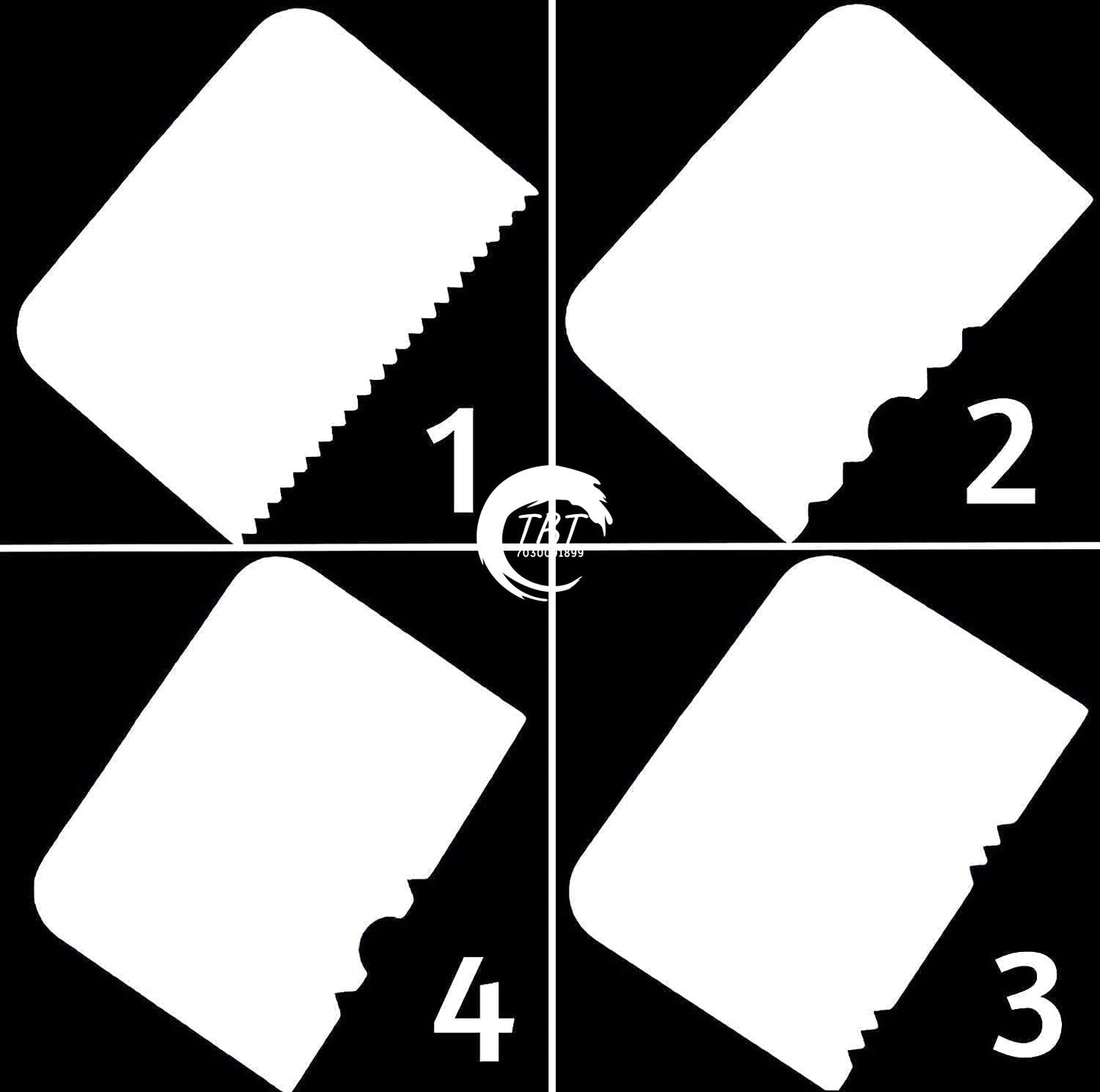 4 Pcs Cake Scraper