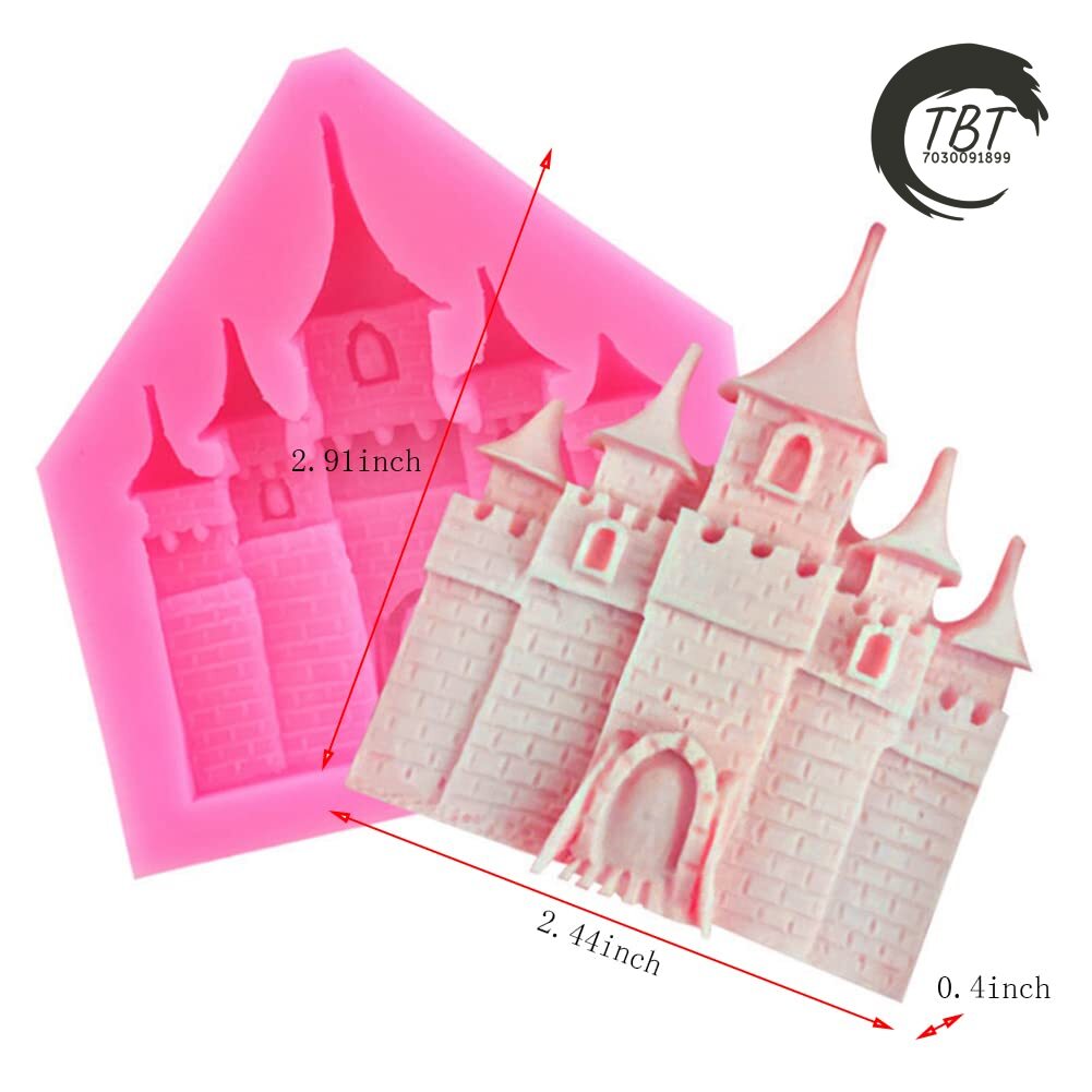 Castle House Building Silicone Fondant Mold