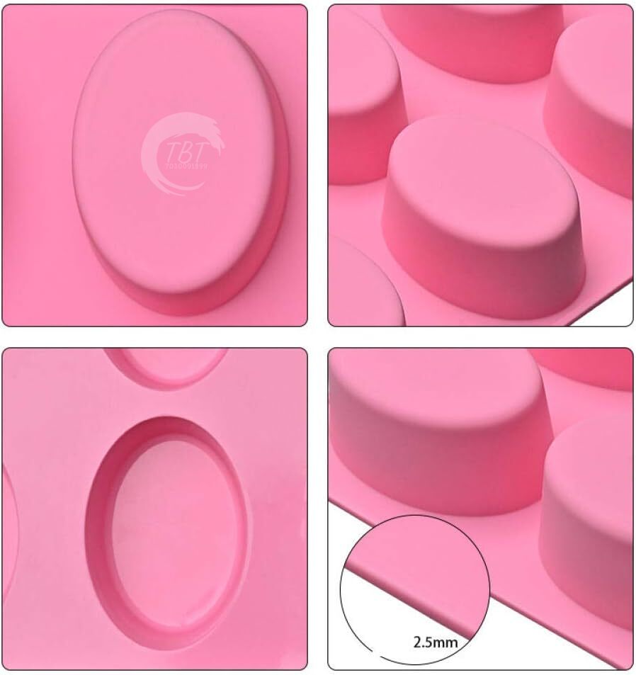 8 Cavity Oval Chocolate & Soap Mold