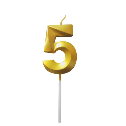5 Five Golden Number Candle